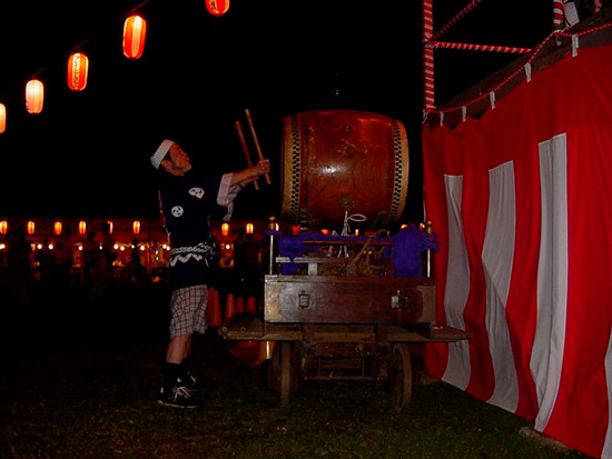 Japanese traditional drummer