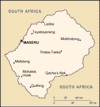 map of lesotho