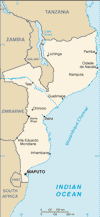 map of mozambique