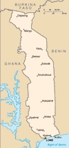 map of togo