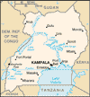 map of uganda