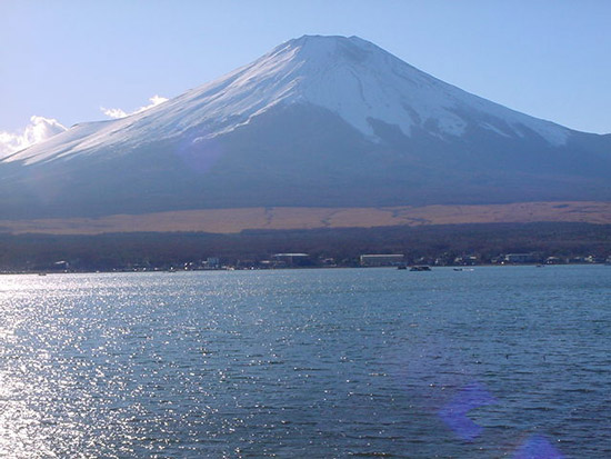 mt fuji over lake yamanakako