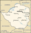 map of zimbabwe